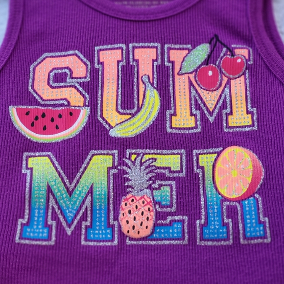 Faded Glory "Summer" Girls Tank Top - Picture 2 of 5